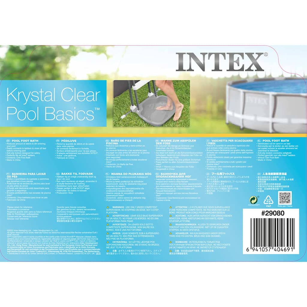 INTEX Vaschetta Lavapiedi per Piscina 11,5 L 56x46x9 cm Blu 92556