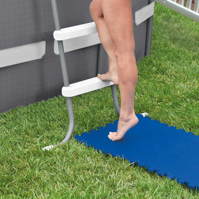 INTEX Protezioni per il Pavimento della Piscina 8 pz 50x50 cm Blu 92033