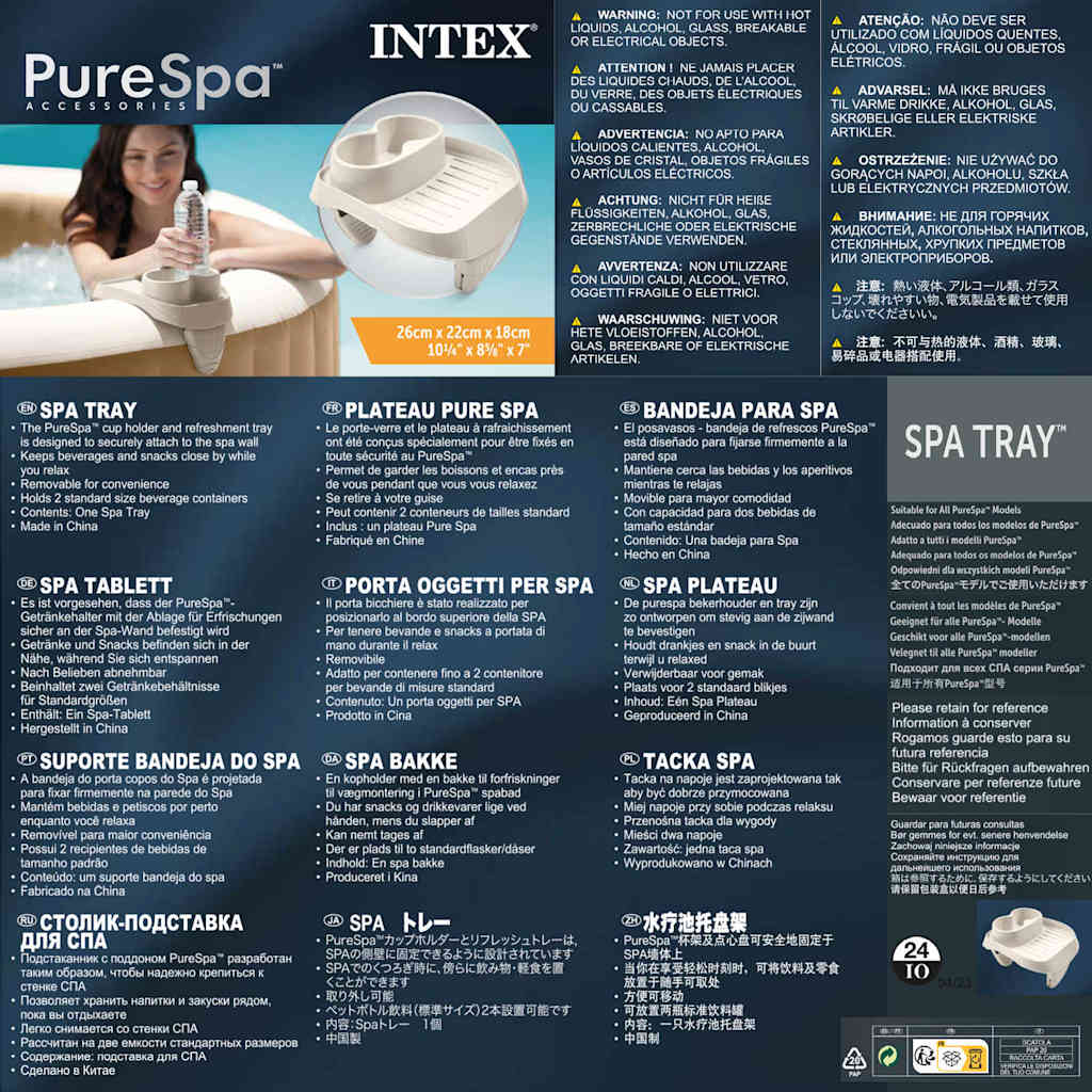 INTEX Portabicchieri Rimovibile per Vasca Idromassaggio 92554