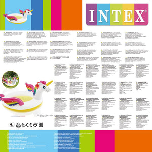 INTEX Piscina per Bambini Unicorno con Spruzzo 127x102x69 cm 92531