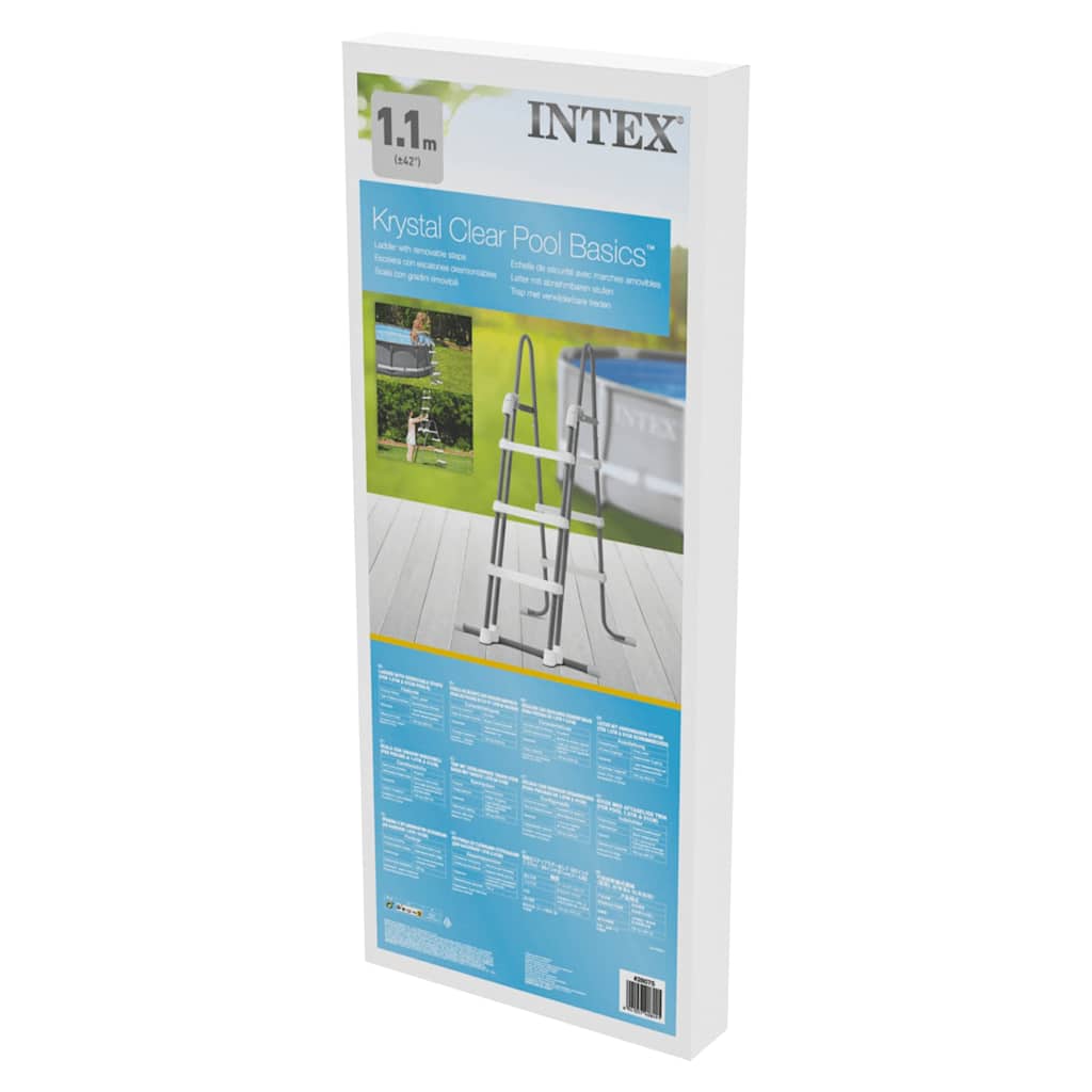 INTEX Scaletta di Sicurezza per Piscine a 3 Gradini 91-107 cm 92560