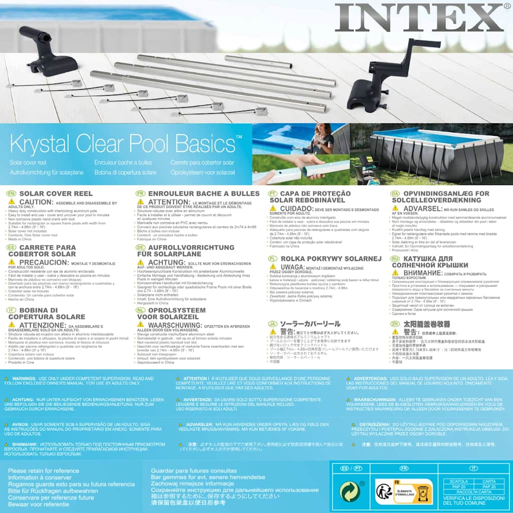 INTEX Mulinello per Copertura Solare 28051 91524