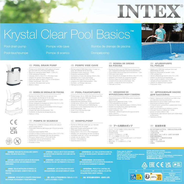 INTEX Pompa di Scarico per la Piscina 3595 L/h 92535