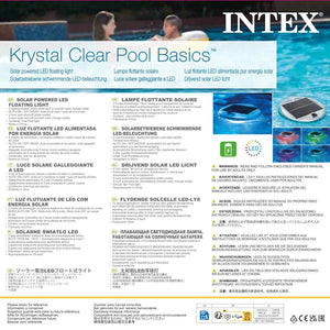 INTEX Luce Galleggiante a LED ad Energia Solare per Piscina 92565