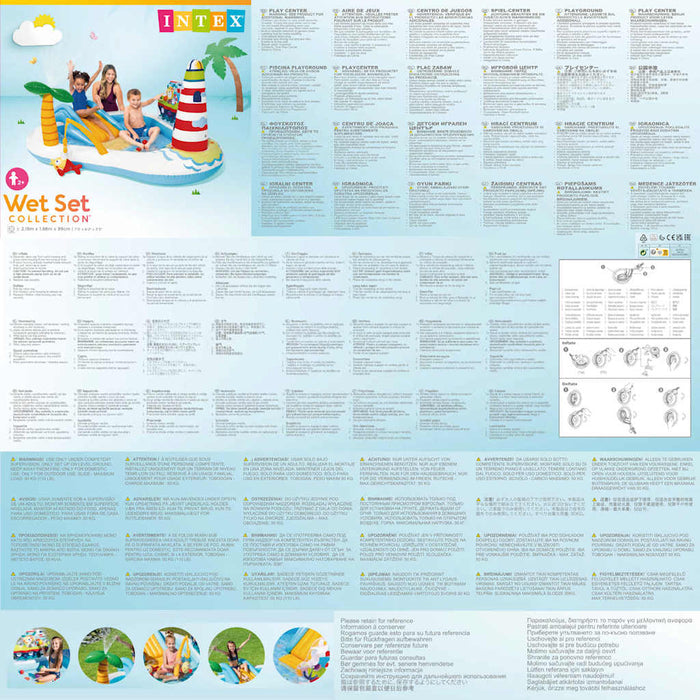 INTEX Piscina per Bambini Fishing Fun 218x188x99 cm 92537