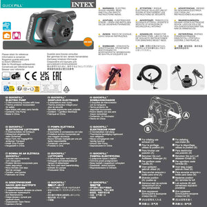 INTEX Compressore Elettrico Quick-Fill 220-240 V 66644 91558