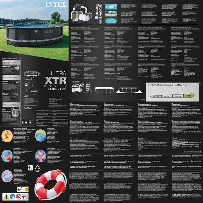INTEX Ultra XTR Frame Set Piscina Rotondo 488x122 cm 26326GN 91493