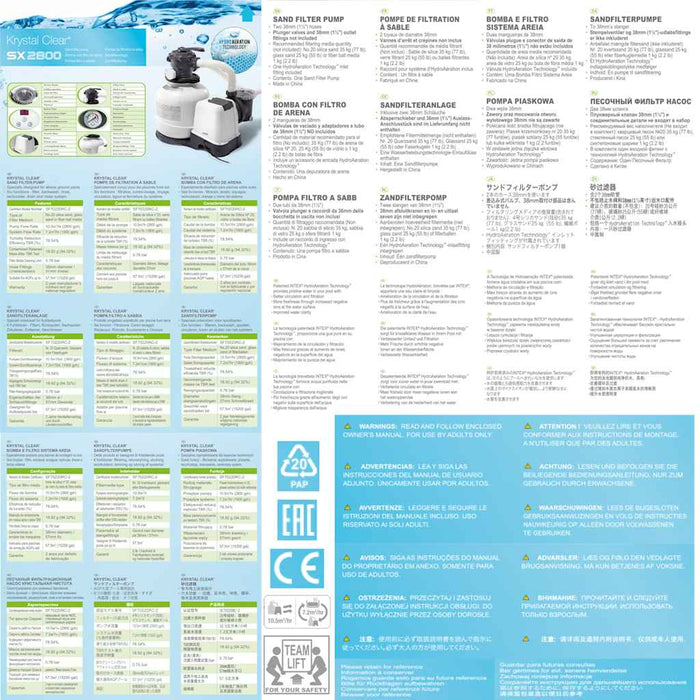 INTEX Pompa con Filtro a Sabbia Krystal Clear 26648GS 10,5 m³/h 91499