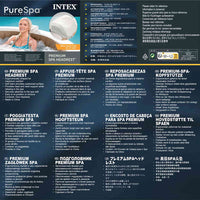 INTEX Poggiatesta Premium PureSpa Bianco 28x23x17 cm in Schiuma 92552