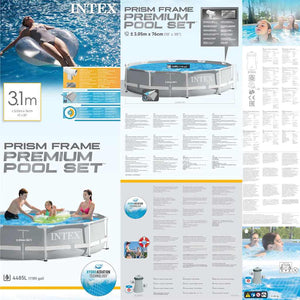 INTEX Set Piscina Prism Frame Premium 305x76 cm 92517