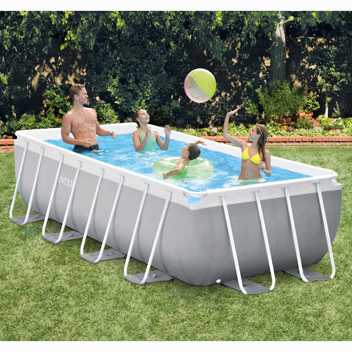INTEX Set Piscina Prism Frame Rettangolare 400x200x100 cm 92018