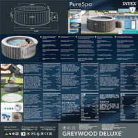 INTEX Vasca da da Spa PureSpa Greywood DELUXE 196 cm 92550