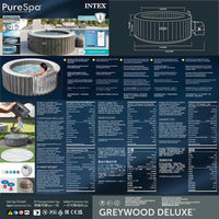 INTEX Vasca da da Spa PureSpa Greywood DELUXE 216 cm 92551