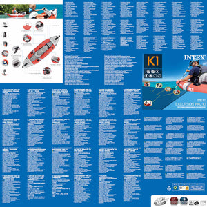 INTEX ntex Kayak Gonfiabile Excursion Pro K1 305x91x46 cm 92536