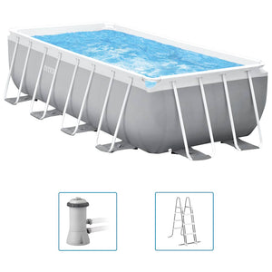 INTEX Set Piscina Prism Frame Rettangolare 400x200x122 cm 92520