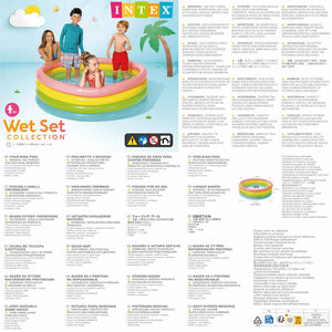 INTEX ntex Piscina Gonfiabile Sunset con 4 Anelli 168x46 cm 92529