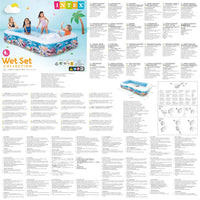 INTEX Piscina per Famiglia Swim Center 305x183x56 cm Design Marino 92526