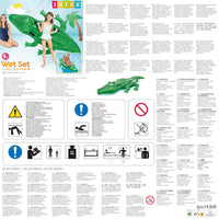 INTEX Alligatore Gigante Galleggiante Cavalcabile 203x114 cm 92543