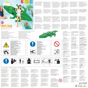 INTEX Alligatore Gigante Galleggiante Cavalcabile 203x114 cm 92543