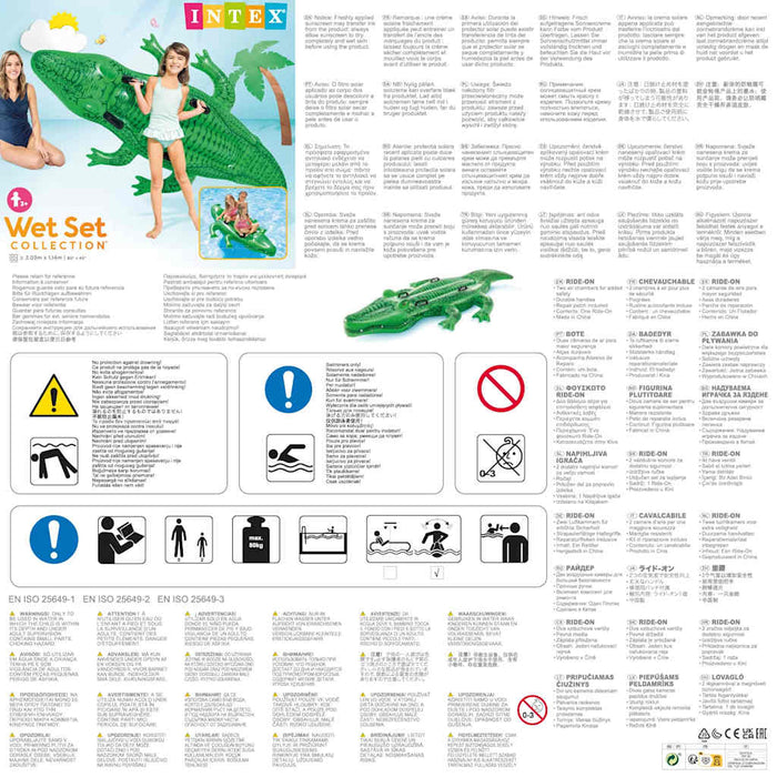 INTEX Alligatore Gigante Galleggiante Cavalcabile 203x114 cm 92543