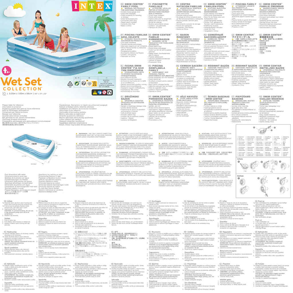 INTEX Piscina per Famiglia Swim Center 305x183x56 cm 92525