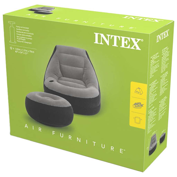 INTEX Sedia Gonfiabile con Poggiapiedi Ultra Lounge Relax 68564NP 91568