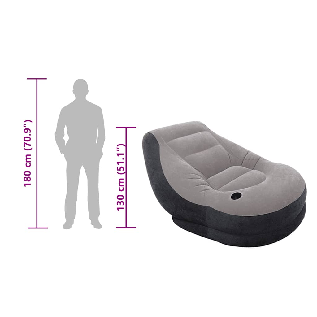 INTEX Sedia Gonfiabile con Poggiapiedi Ultra Lounge Relax 68564NP 91568