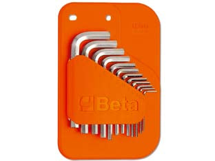 CHIAVI MASCHIO ESAGONALI PIEGATE CROMATE ART.96/SP12 - 1 blister BETA