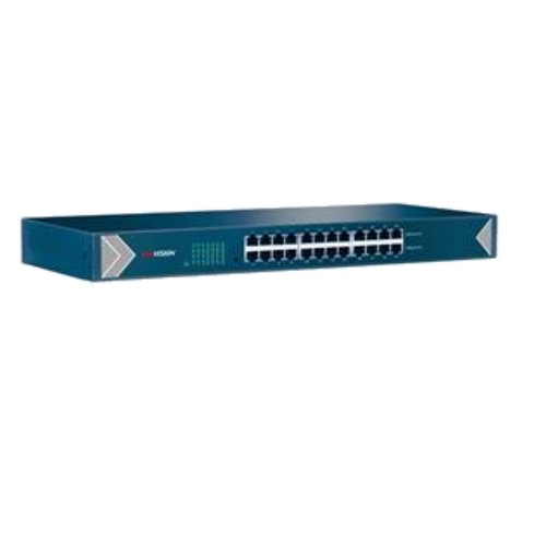 Switch hikvision 24  gigabit rj45 ports, 19-inch rack-mountable steel case unmanaged switch - DS-3E0524-E