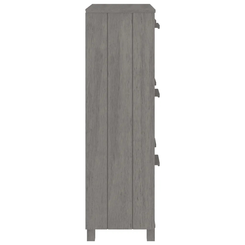 Scarpiera-Scaffale per scarpe HAMAR Grigio Chiaro 59,5x35x117 cm in Legno di Pino