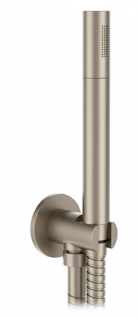 KIT DOCCETTA MINIMALE TONDA- Nichel Spazzolato Opaco- Remer- pezzi 1