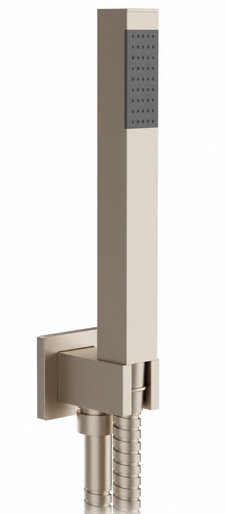 KIT DOCCETTA MINIMALE QUADRA- Nichel Spazzolato Opaco- Remer- pezzi 1