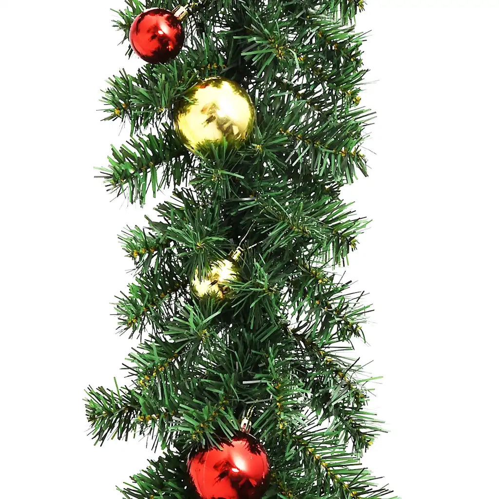 Ghirlanda di Natale Decorata con Palline e Luci a LED 5 m CFW9375658