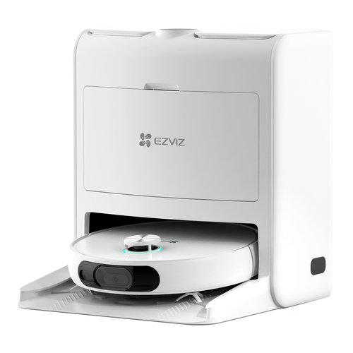 Ezviz rs2 aspirapolvere lavapavimenti robot con base di lavaggio automatica e telecamera di sicurezza, connesso con app - EZRS2