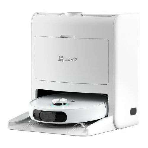 Ezviz rs2 aspirapolvere lavapavimenti robot con base di lavaggio automatica e telecamera di sicurezza, connesso con app - EZRS2