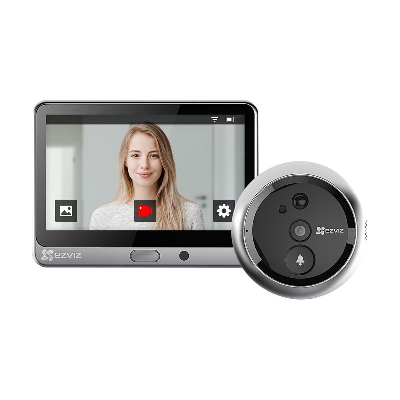 Ezviz dp2 - videospioncino touch wireless 2k - display touch 4.3 - sensore infrarossi pir - audio e video bidirezionale pir h265 - EZVCSDP2