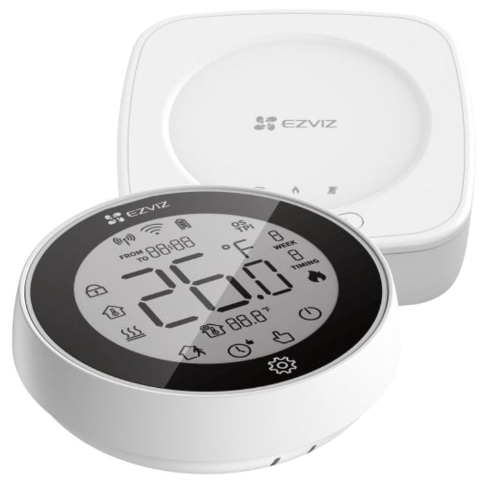 Ezviz t56 - cronotermostato smart con controllo della temperatura - wifi - display touch - da appoggio o da muro - EZVCST56