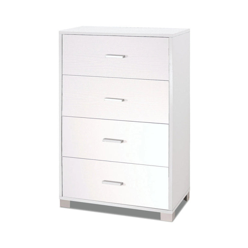 Mobile 4 Cassetti Kit Bianco Fiammato cm 70x41x112h - Sarmog