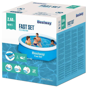 Bestway Piscina Gonfiabile Rotonda Fast Set 244x61 cm 57265 93312