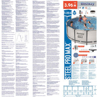 Bestway Steel Pro MAX Set Piscina Rotonda 396x122 cm 93345