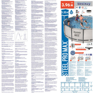 Bestway Steel Pro MAX Set Piscina Rotonda 396x122 cm 93345