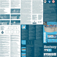 Bestway Piscina Fuoriterra Ovale Hydrium 610x360x120 cm 93336