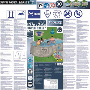 Bestway Set Piscina Power Steel 427x250x100 cm 93329