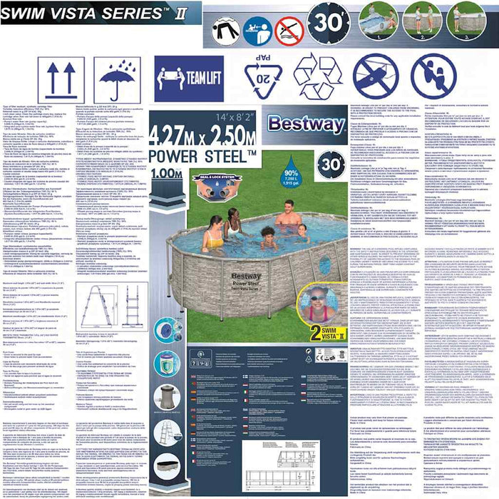 Bestway Set Piscina Power Steel 427x250x100 cm 93329