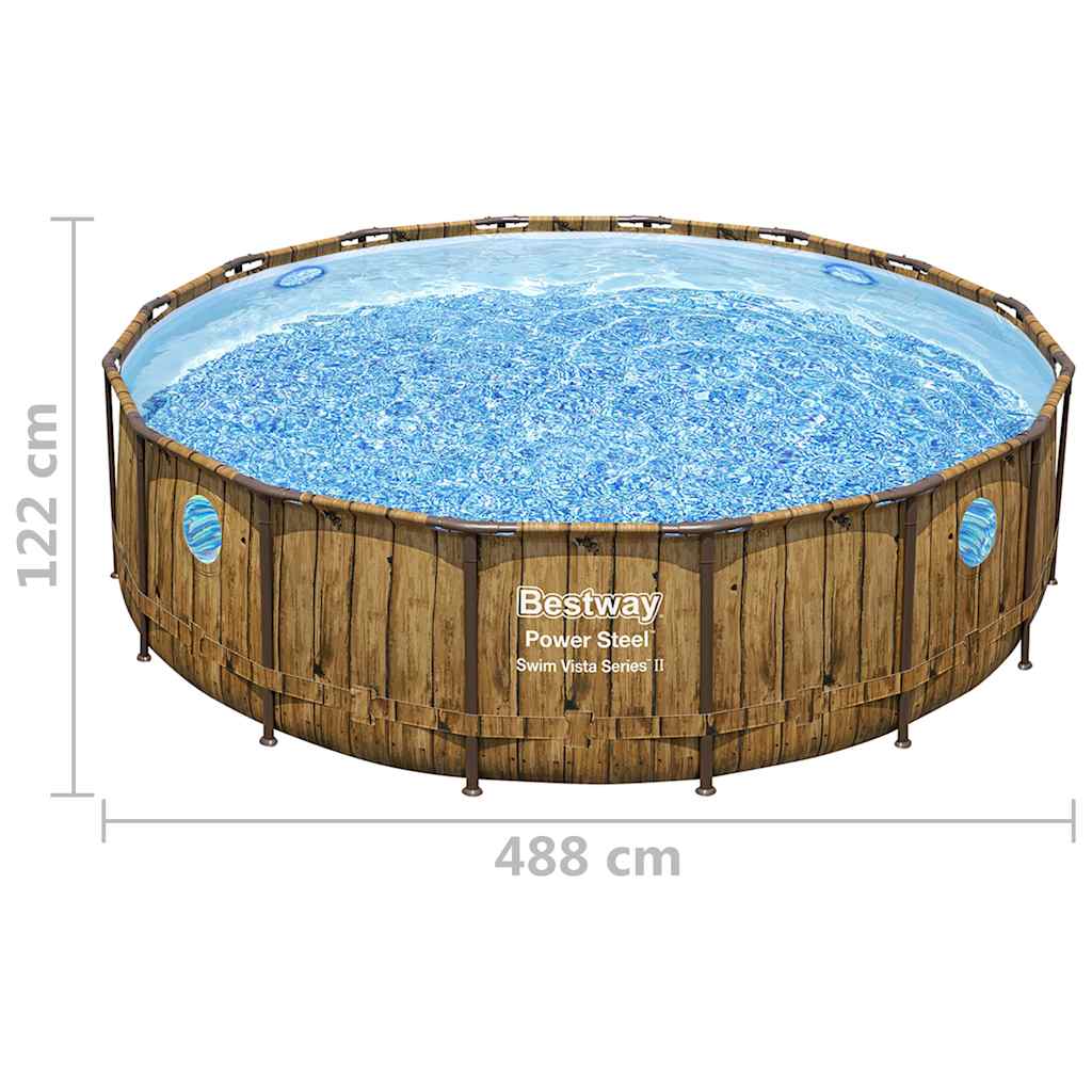 Bestway Set Piscina Power Steel 488x122 cm 93333