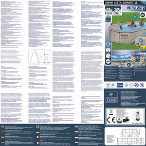 Bestway Set Piscina Power Steel 488x305x107 cm 93335