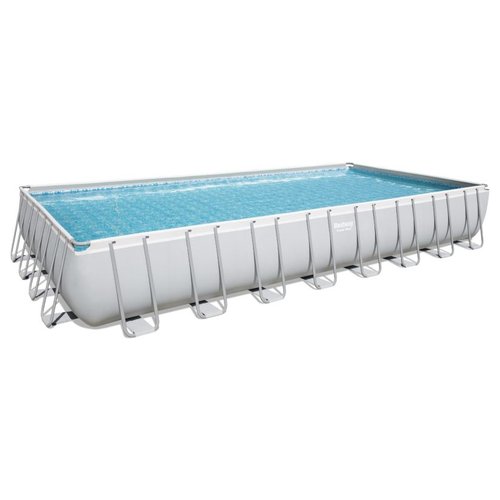 Piscina bestway 56623 5 power steel con accessori grigio chiaro