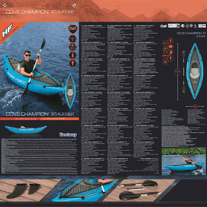 Bestway Kayak Gonfiabile Hydro-Force per 1 Persona 93787