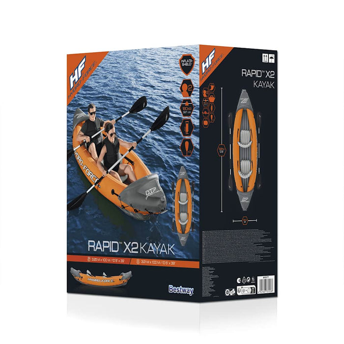 Bestway Set Kayak Gonfiabile Hydro-Force Rapid x2 93789