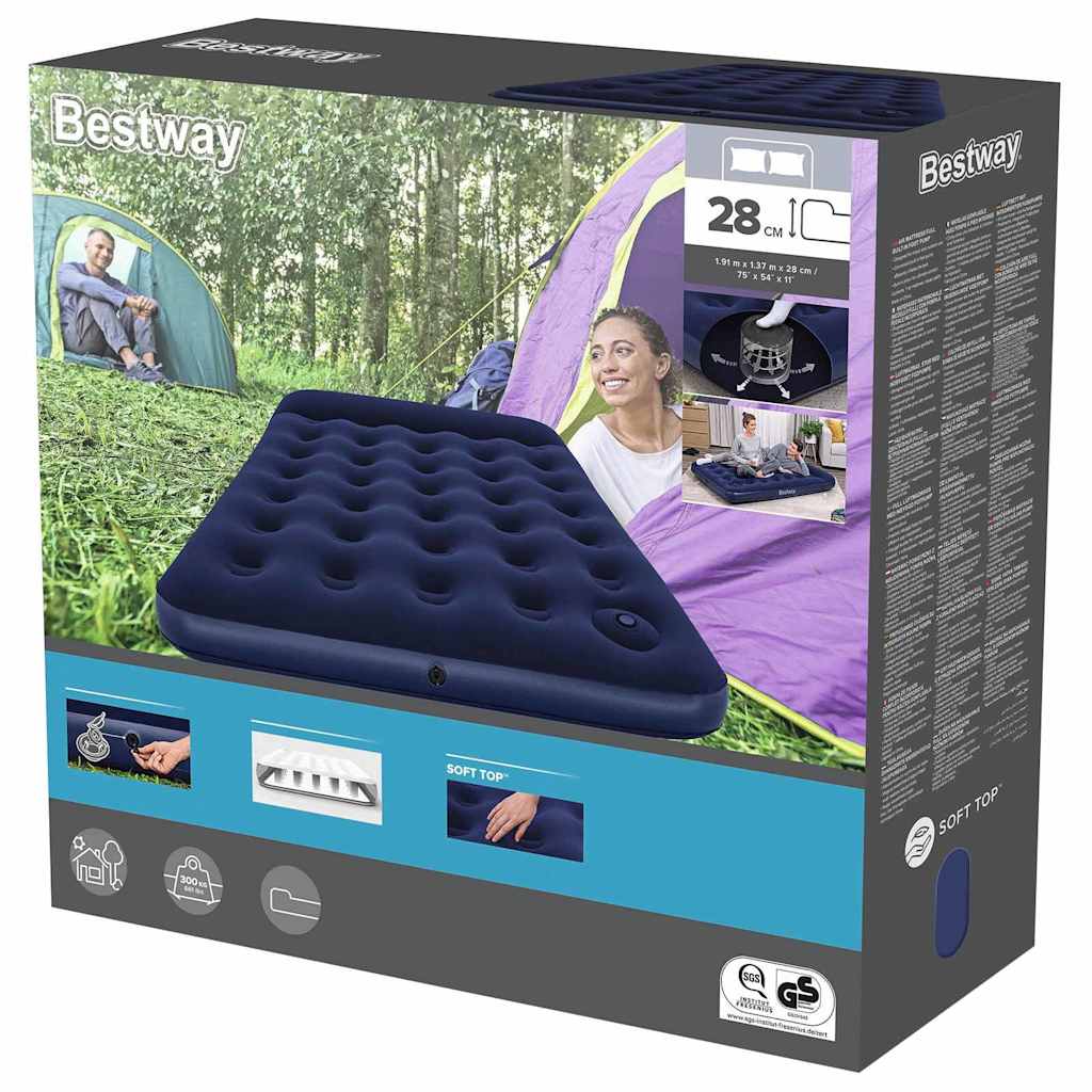 Best Way Letto ad Aria Blu 191 x 137 x 28 cm Plastica 42007936